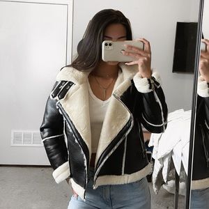 Revolve Faux Fur & Faux Leather Jacket